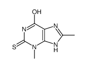 3,8-dimethyl-2-sulfanylidene-7H-purin-6-one结构式