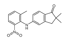 5-(6-methyl-2-nitrophenylamino)-2,2-dimethylindan-1-one结构式