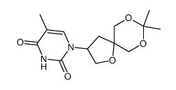 (SR)-1-[8,8-dimethyl-1,7,9-trioxaspiro[4.5]decan-3-yl]thymine结构式