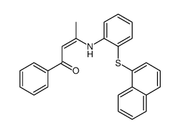 3-(2-naphthalen-1-ylsulfanylanilino)-1-phenylbut-2-en-1-one结构式