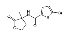 5-bromo-thiophene-2-carboxylic acid-N-(3-methyl-2-oxo-tetrahydro-furan-3-yl)-amide Structure