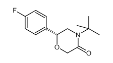 (6R)-6-(4-fluorophenyl)-4-(tert-butyl)morpholin-3-one结构式