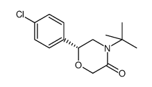 (6R)-6-(4-chlorophenyl)-4-(tert-butyl)morpholin-3-one结构式
