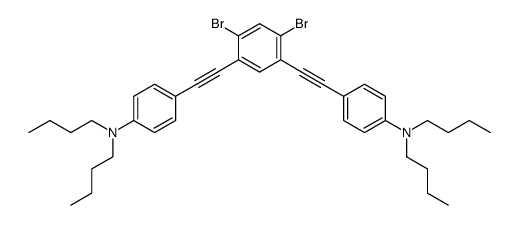 1,3-dibromo-4,6-bis[(4-(N,N-dibutylamino)phenyl)ethynyl]benzene结构式