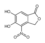 5,6-dihydroxy-4-nitro-3H-2-benzofuran-1-one结构式