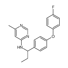 N-[1-[4-(4-fluorophenoxy)phenyl]propyl]-6-methylpyrimidin-4-amine结构式
