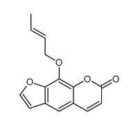 9-but-2-enoxyfuro[3,2-g]chromen-7-one结构式