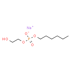 Sodium hexyl 2-hydroxyethyl phosphate structure