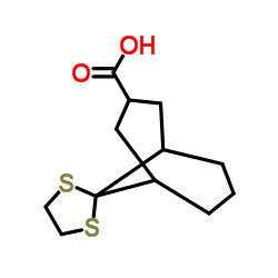 Spiro[bicyclo[3.3.1]nonane-9,2'-[1,3]dithiolane]-3-carboxylic acid Structure