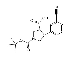 Boc-trans-DL-b-Pro-4-(3-cyanophenyl)-OH structure