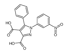 1-(3-nitrophenyl)-5-phenylpyrazole-3,4-dicarboxylic acid结构式