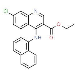 ETHYL 7-CHLORO-4-(NAPHTHALEN-1-YLAMINO)QUINOLINE-3-CARBOXYLATE结构式