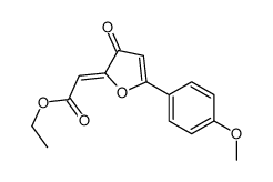 ethyl (2E)-2-[5-(4-methoxyphenyl)-3-oxofuran-2-ylidene]acetate Structure