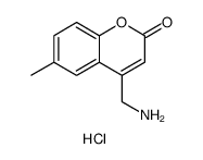 2H-1-Benzopyran-2-one, 4-(aminomethyl)-6-methyl-, hydrochloride结构式