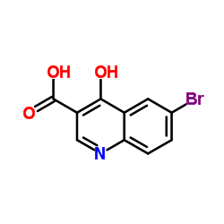 6-溴-4-羟基喹啉-3-甲酸结构式