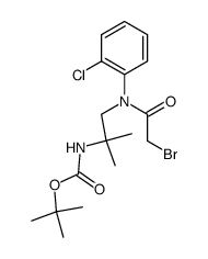 {2-[(2-bromoacetyl)-(2-chlorophenyl)amino]-1,1-dimethylethyl}carbamic acid t-butyl ester Structure