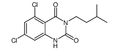 5,7-dichloro-3-(3-methyl-butyl)-1H-quinazoline-2,4-dione Structure