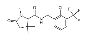 N-{[2-chloro-3-(trifluoromethyl)phenyl]methyl}-1,3,3-trimethyl-5-oxoprolinamide Structure