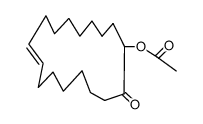 trans-1-Acetoxy-cycloheptadecen-(9)-on-(2)结构式