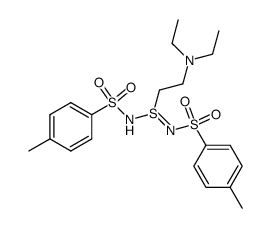 S-2-Diethylaminoethyl-S-p-toluolsulfonamido-N-p-toluolsulfonyl-sulfidimin结构式