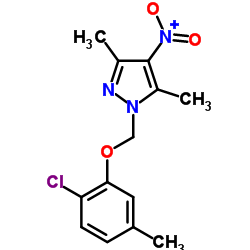 1-(2-CHLORO-5-METHYL-PHENOXYMETHYL)-3,5-DIMETHYL-4-NITRO-1H-PYRAZOLE结构式