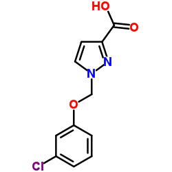 1-(3-CHLORO-PHENOXYMETHYL)-1 H-PYRAZOLE-3-CARBOXYLIC ACID structure