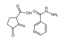 2-methylidene-3-oxocyclopentane-1-carboxylic acid,pyridine-3-carbohydrazide Structure