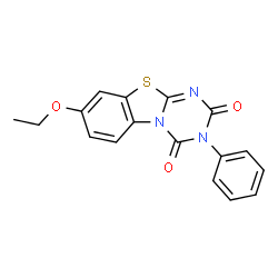 8-Ethoxy-3-phenyl-2H-[1,3,5]triazino[2,1-b][1,3]benzothiazole-2,4(3H)-dione结构式