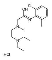 2-[[2-(2-chloro-6-methylanilino)-2-oxoethyl]-methylamino]ethyl-diethylazanium,chloride Structure