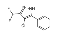 4-chloro-5-(difluoromethyl)-3-phenyl-1H-pyrazole Structure