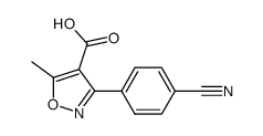 3-(4-cyano-phenyl)-5-methyl-isoxazole-4-carboxylic acid结构式