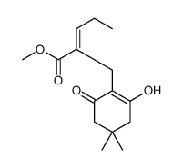 methyl (E)-2-[(2-hydroxy-4,4-dimethyl-6-oxocyclohexen-1-yl)methyl]pent-2-enoate Structure