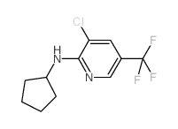 3-chloro-N-cyclopentyl-5-(trifluoromethyl)pyridin-2-amine结构式