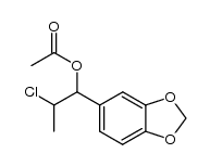 acetic acid-(1-benzo[1,3]dioxol-5-yl-2-chloro-propyl ester)结构式