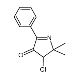4-chloro-5,5-dimethyl-2-phenyl-4,5-dihydro-3H-pyrrol-3-one结构式