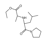 ethyl (2R)-2-[[(2S)-4-methyl-1-oxo-1-pyrrolidin-1-ylpentan-2-yl]amino]propanoate Structure