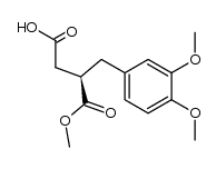 (R)-(+)-α-(dimethoxy-3,4 benzyl)hemisuccinate de methyle Structure