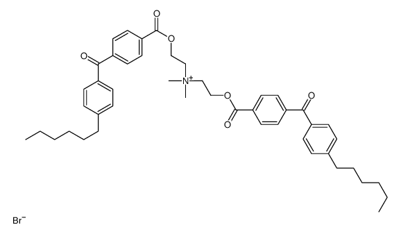 bis[2-[4-(4-hexylbenzoyl)benzoyl]oxyethyl]-dimethylazanium,bromide Structure