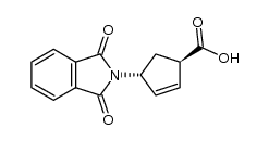 (+)-trans-(1R,4R)-4-phthalimidocyclopent-2-ene-1-carboxylic acid结构式