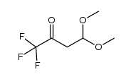1,1,1-trifluoro-4,4-dimethoxybutan-2-one结构式