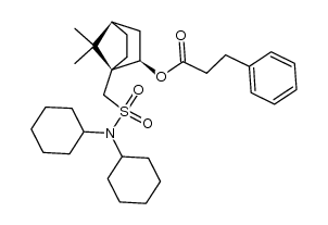 [(1S,2R)-10-(dicyclohexylaminosulfonyl)born-2-yl] 3-phenylpropionate Structure