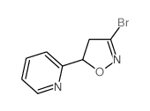 2-(3-bromo-4,5-dihydro-isoxazol-5-yl)pyridine structure