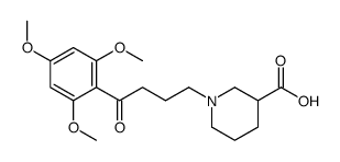 1-[4-oxo-4-(2,4,6-trimethoxyphenyl)butyl]piperidine-3-carboxylic acid Structure