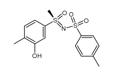 (+)-2-hydroxy-4-(S-methyl-N-[(4-methylphenyl)-sulfonyl]-sulfonimidoyl)-toluene结构式