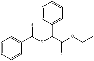 Ethyl 2-(phenylcarbonothioylthio)-2-phenylacetate Structure
