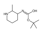 2-甲基哌啶-3-基氨基甲酸叔丁酯结构式