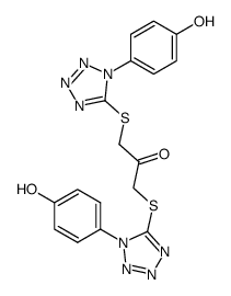 1,3-Bis[[1-(4-hydroxyphenyl)-1H-tetrazol-5-yl]thio]-2-propanone structure
