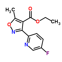 Ethyl 3-(5-fluoro-2-pyridinyl)-5-methyl-1,2-oxazole-4-carboxylate Structure