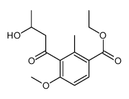 ethyl 3-(3-hydroxybutanoyl)-4-methoxy-2-methylbenzoate结构式