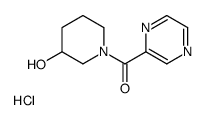 (3-Hydroxy-piperidin-1-yl)-pyrazin-2-yl-Methanone hydrochloride Structure